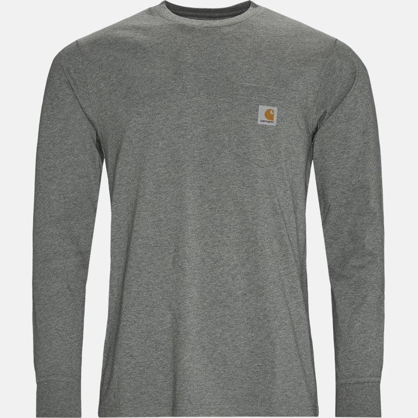 Carhartt WIP T-shirts L/S POCKET I022094.. GREY HTR